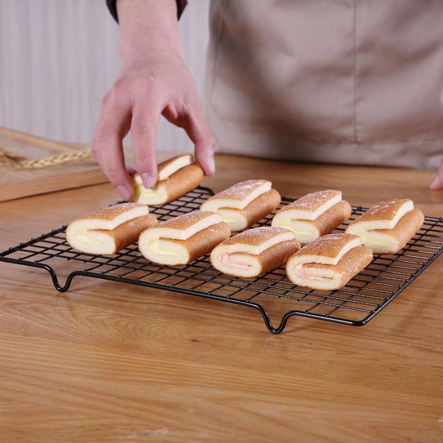 1pc baking cooling rack cake dessert biscuit cooling net barbecue mesh oil leakage rack drain rack Kitchen Tools