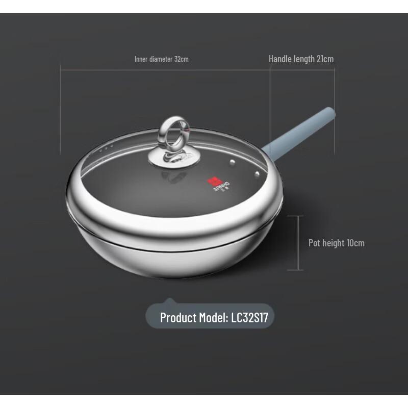 Sanhe 99 Titanium Alloy Non-stick Stir-fry Wok
