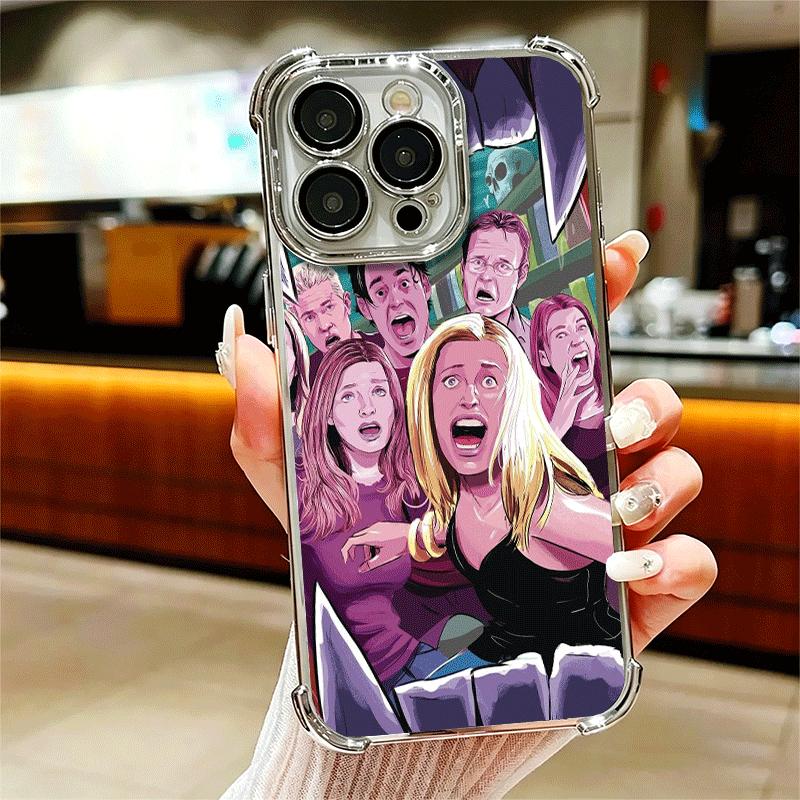 

The Vampire Slayer Buffy Soft Phone Case For iPhone 15 16 17 Air 14 Pro Max 16E Plus 13 12 Mini Plating Anti-Fall Fundas iPhone 16 Plus