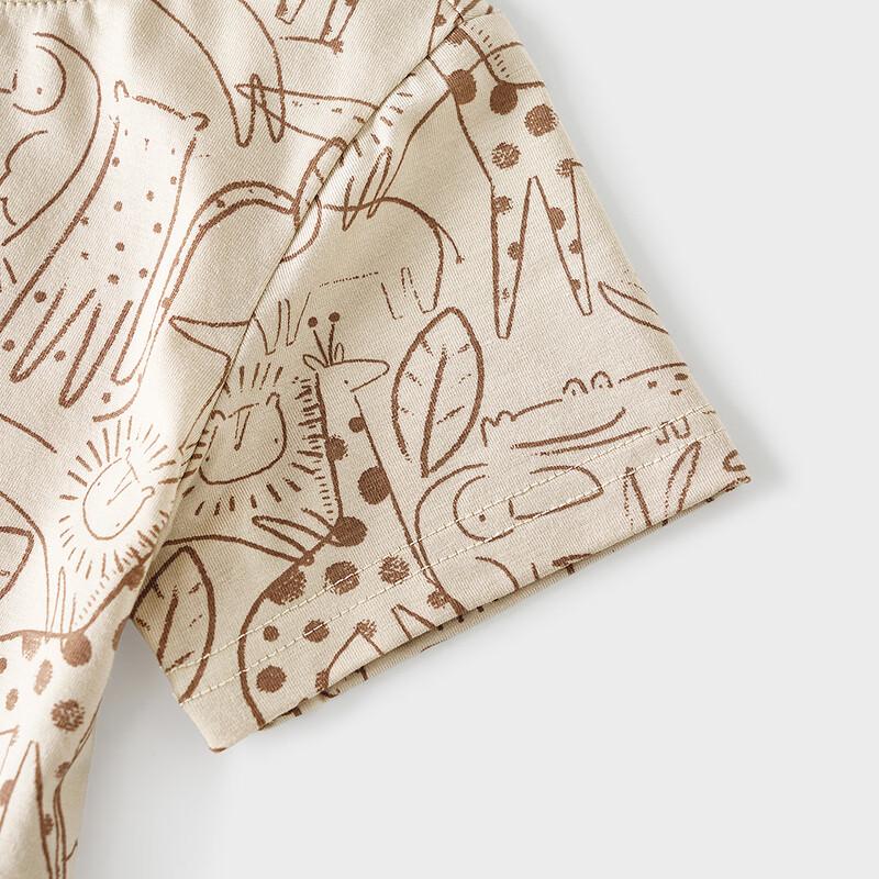 Tongtai Unisex Baby Short Sleeve Modal Cotton T-Shirt with Animal Design