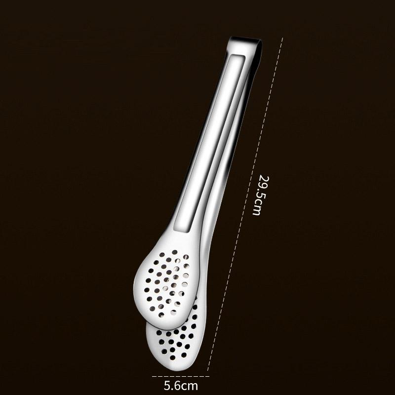 Stainless Steel Frying Shovel Clip Multifunctional Steak BBQ Tongs Frying Fish Spatula Clip Bread Clip Household Kitchen Tool