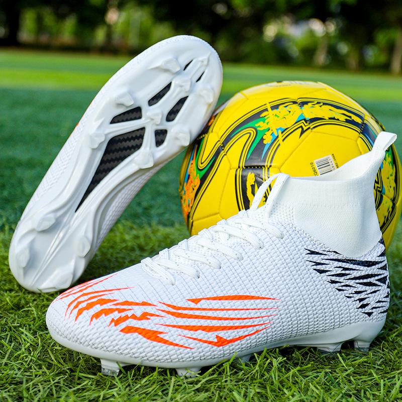 Autumn high-top football shoes competition training sports youth students men and women FG spike football shoes