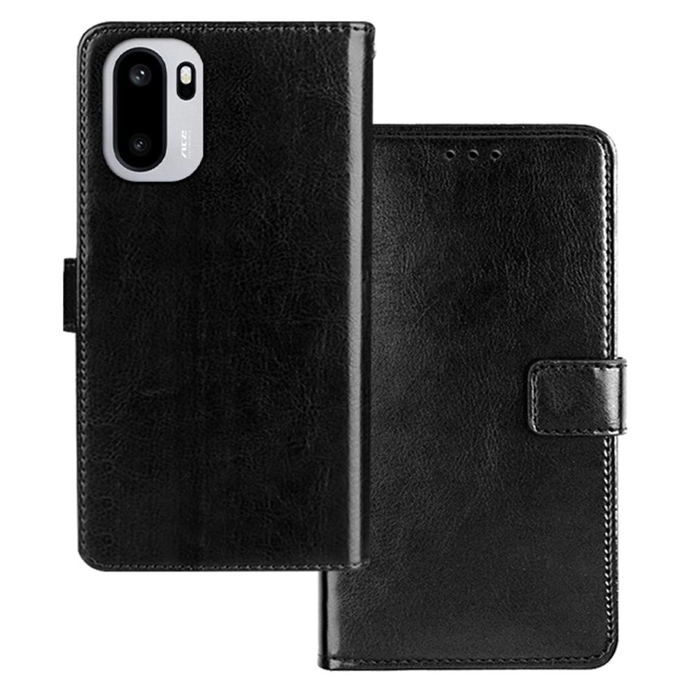 IDEWEI For OnePlus 15R 5G/Ace 6T 5G/Ace 6 5G Case Wallet Leather Phone Cover Crazy Horse Texture