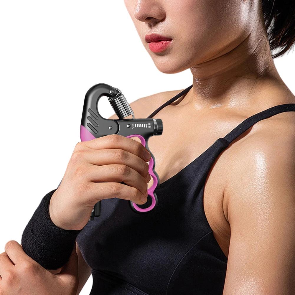 Hand Grip Strengthener Grip Strength Trainer Ergonomic Handle Ergonomic Hand Gripper 5-150KG Resistance Adjustable for Home Gym