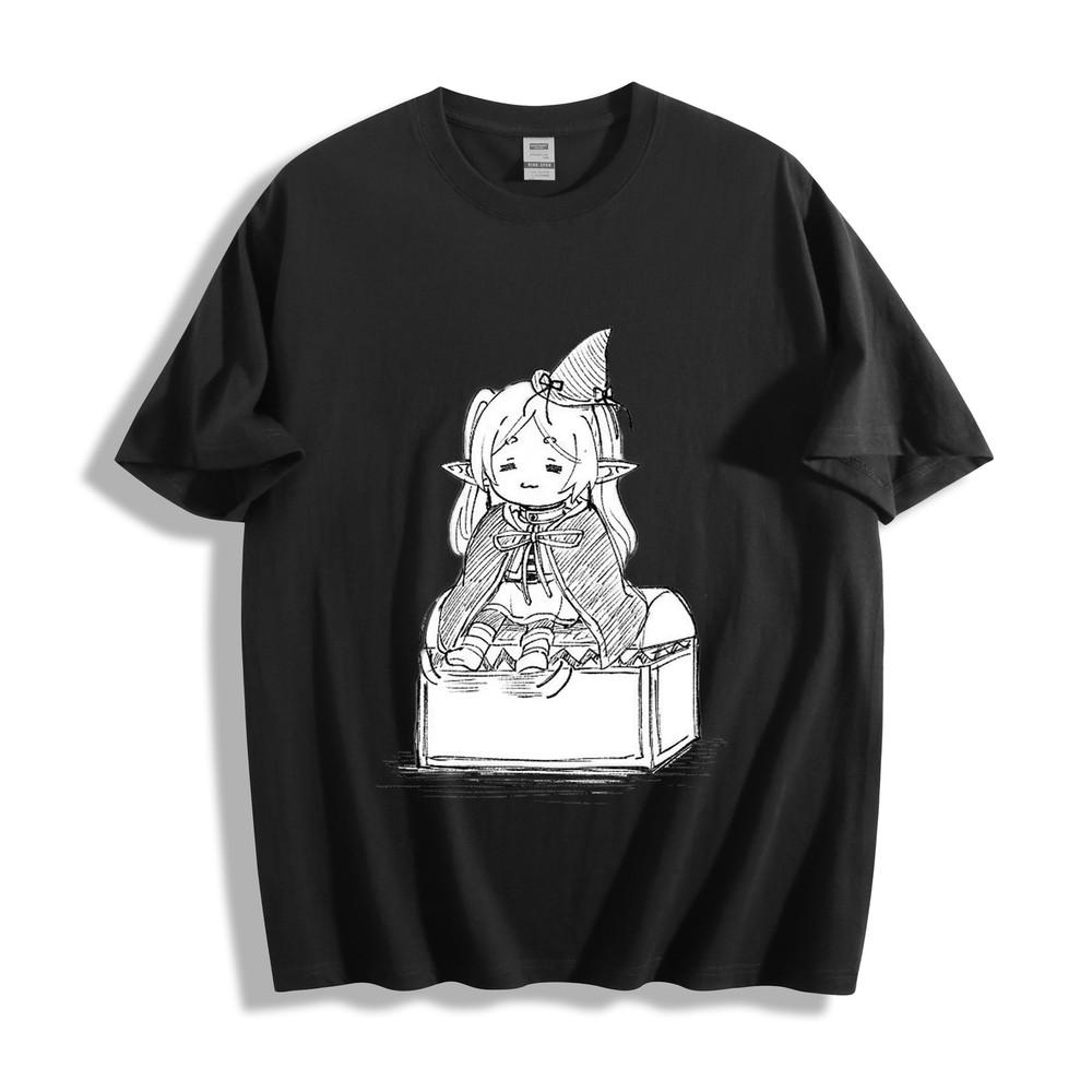 Chibi Frieren in Treasure Box T-Shirt - Adorable Anime Design Unisex Tee Unisex T-Shirt XXL