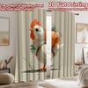 2D flat printing 2pcs Party Curtains Cute Chicken Carrying Pumpkin Digital Printed Polyester Drapes Festive Curtains Perfect for