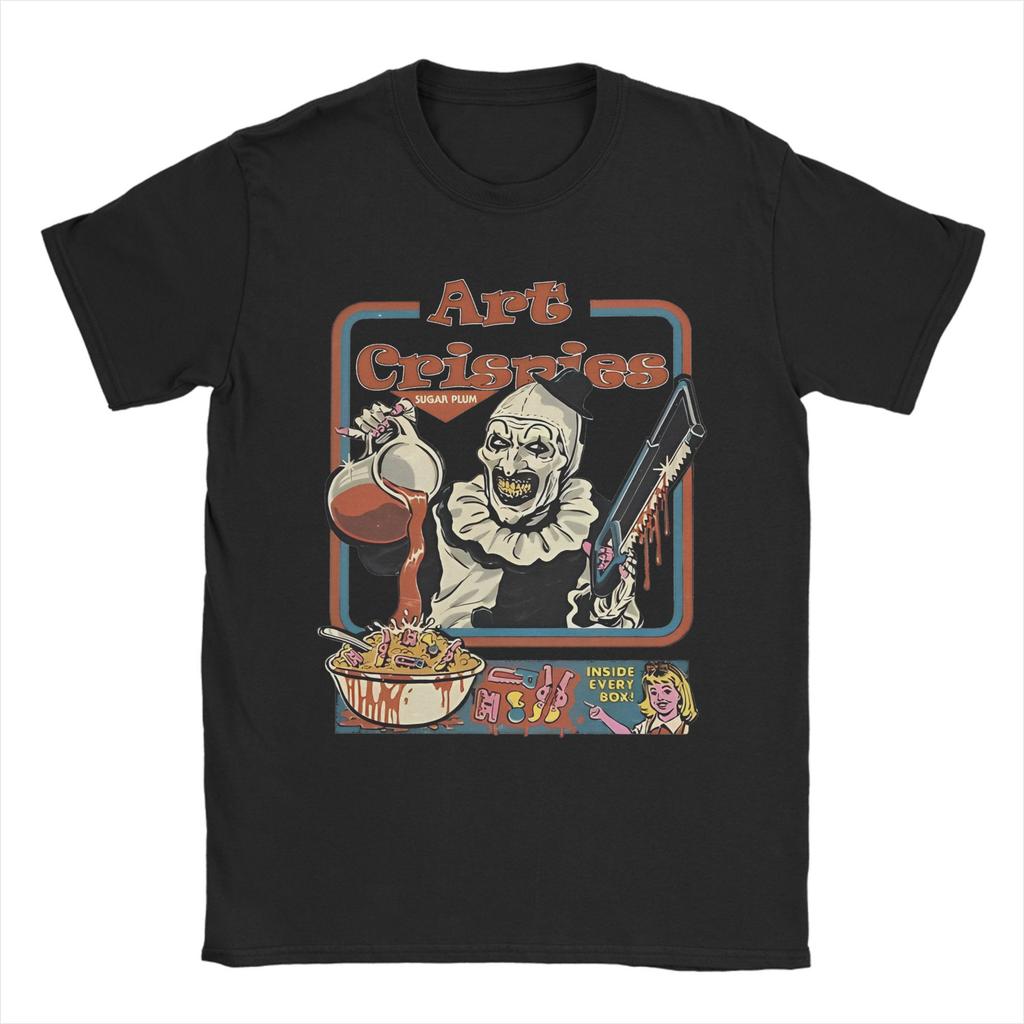 Terrifier Art The Clown T Shirt Men Women 100% Cotton Vintage T-Shirt Round Neck  Tees Short Sleeve Clothes Gift