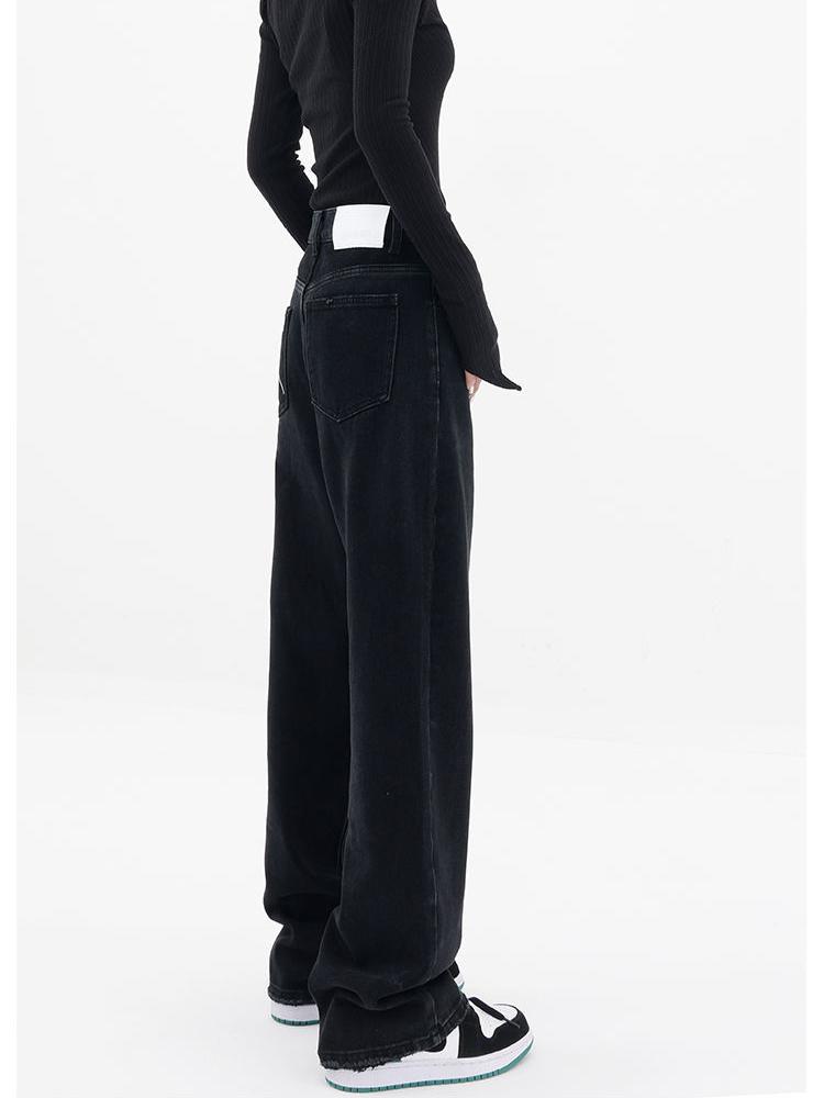 American Fashion Vintage Loose Jeans Women High Waist Vintage Y2k Harajuku Denim Trousers Female Retro Casual Wide Pants New