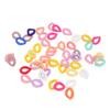 50 Pcs Chain Link Colorful Detachable Acrylic Open Chain Link DIY Jewelry Making Chain Buckle Decoration Solid Mixed