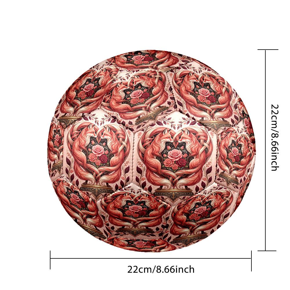 1pc Heart Foxes Size 5 Soccer Ball Professional Match Training Football Indoor &Outdoor Sports Ball Training Ball Lightweight Durable y66