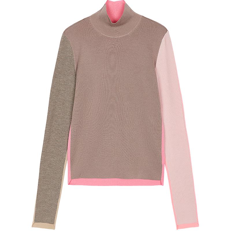 

JNBY Women s 100% Wool Turtleneck Knit Sweater L