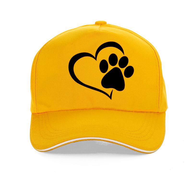 Love Dog Paw Heart Print Baseball cap Unisex Women Summer pop Harajuku Hip Hop hat Unisex outdoor adjustable bone Snapback hat