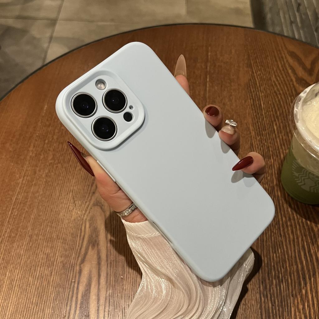 Soft Silicone Candy Color Case for iPhone 16 15 14 Plus 13 12 11 Pro Max Armor Shockproof TPU Rubber Bumper Simple Matte Cover