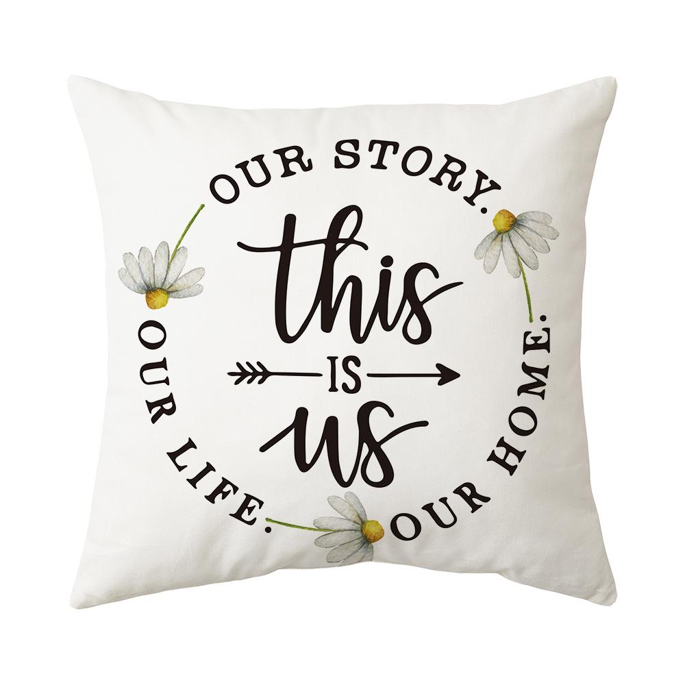 Spring Pillow New Sunflower Daisy Pillow Home Sofa Bedside Cushion Cover Pillow Cover