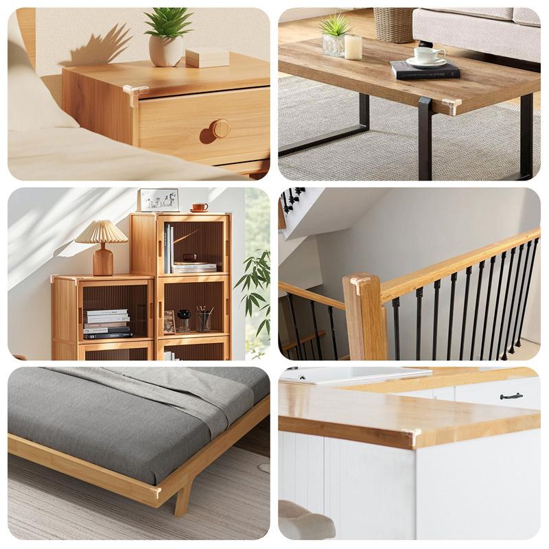 4 ks Průhledné chrániče rohů stolu Proti nárazu Zabezpečení pro děti Rohové nárazníky nábytku Odolné rohové nálepky