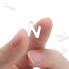 50 Stück Edelstahl 12mm Englische Buchstaben A-Z Anhänger für DIY Halsketten Schmuckherstellung Zubehör