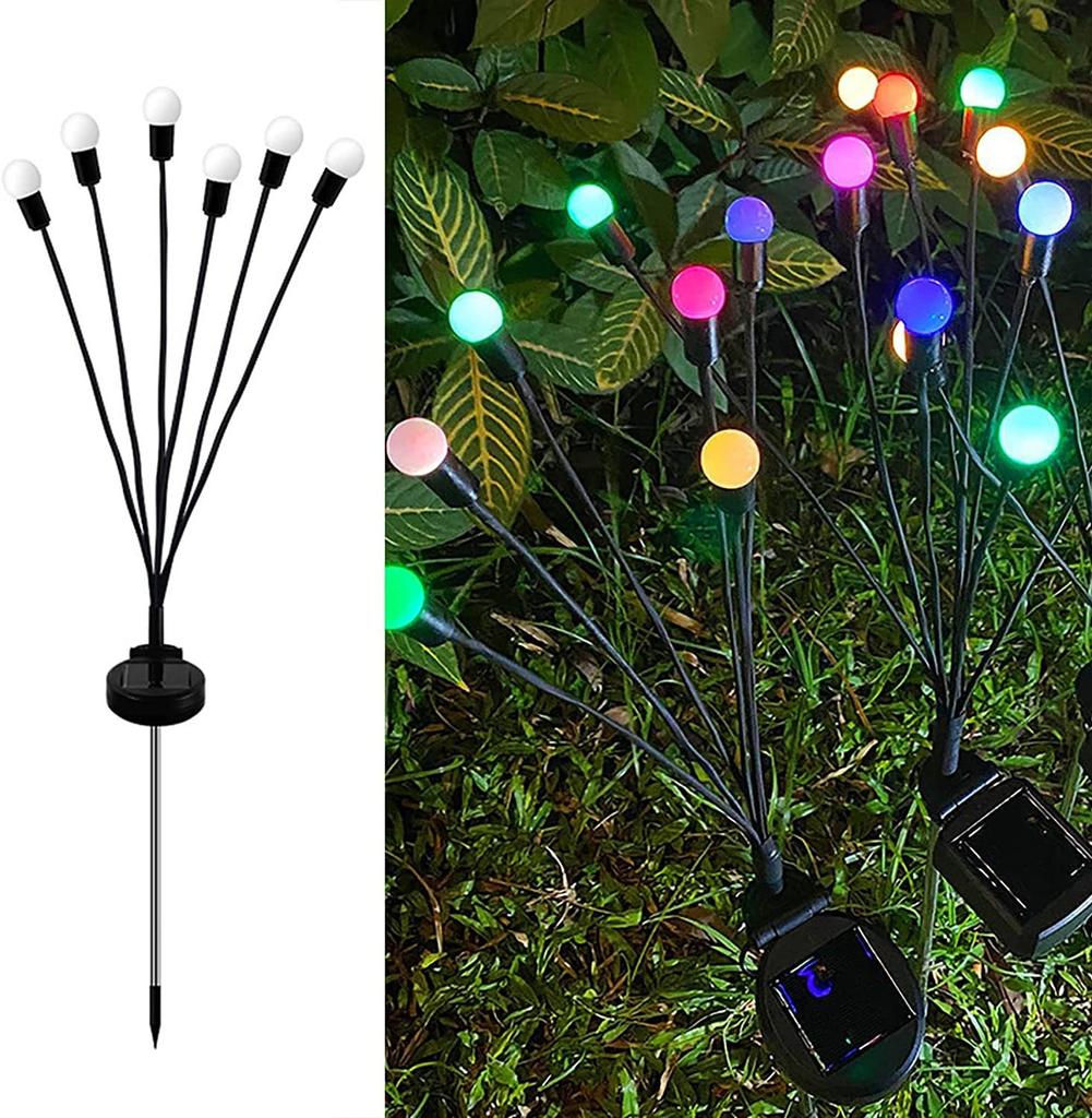 Outdoor Solar Flower Light for Garden Decoration LED RGB Fairy Light Solar Powered Lamp Decorative Lights for Landscape Backyard