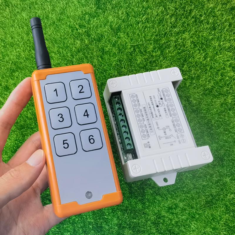 Wireless RF Remote Control Switch with Learning Code, DC 12V-36V, Six-Way Relay 433 MHz