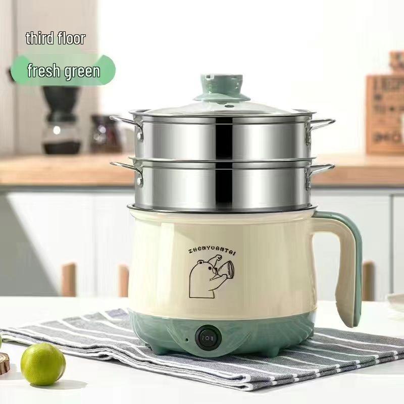 Multifunctional Electric Cooking Pot: Automatic Steamer, Boiler, Rice Cooker, and Hot Pot for Students and Dorms