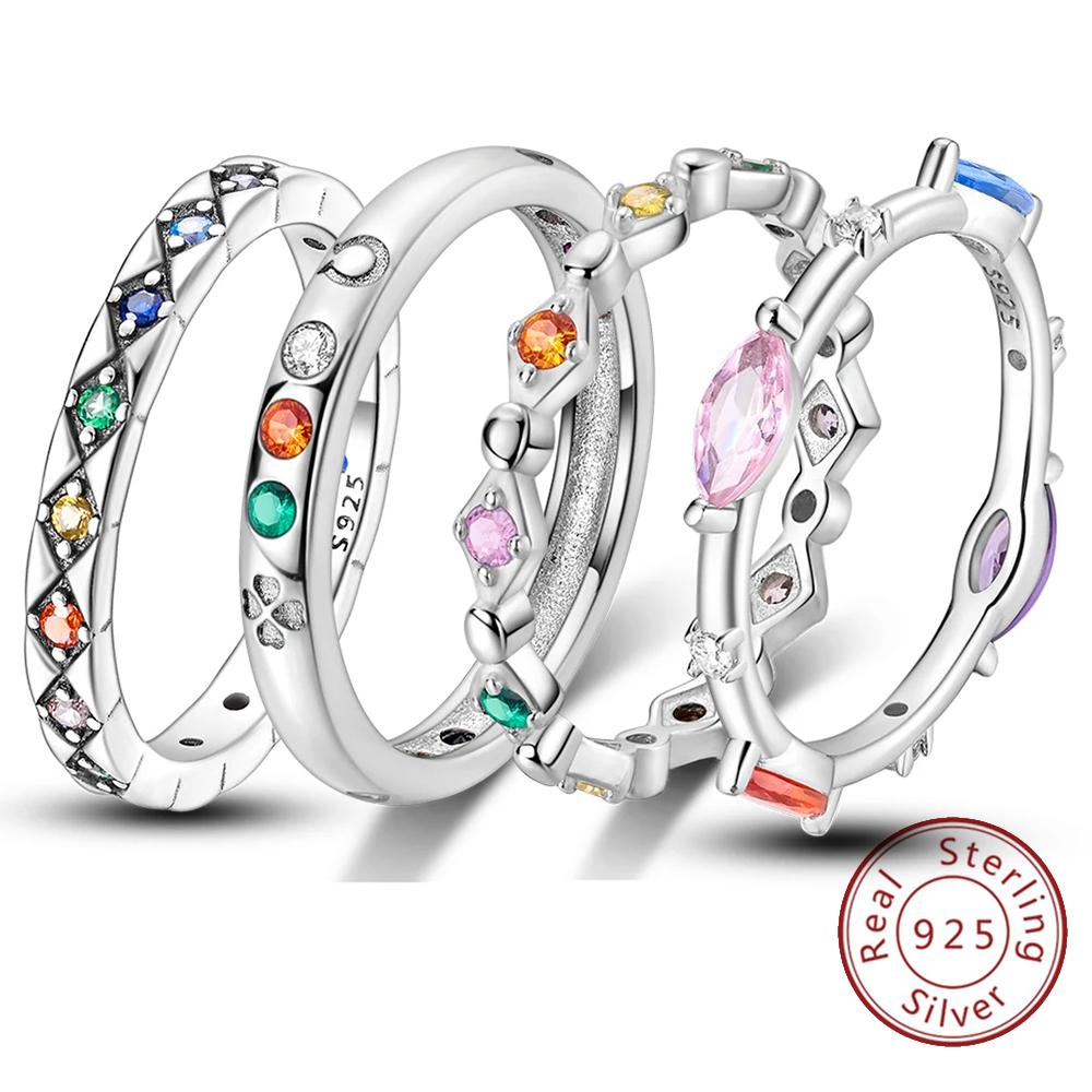 Authentic Copper Metal Metal CZ Simulated Diamond Rings Bands Designed For Women Colored Zirconium Ring Trendy Fashion Party Perfect Gift