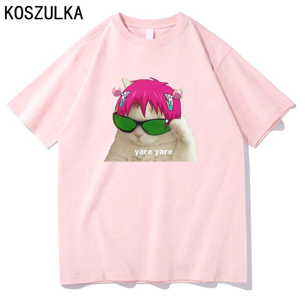 Hot Anime Saiki K T-shirt High Quality Cotton Tee Shirt Summer T Shirts Graphic Sudaderas Kusuo Unisex/women Hip Hop Sweatshirts Unisex
