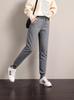 Sweatpants women's loose casual versatile straight leg tied feet thin women's spring and autumn gray small nine-point bloomers