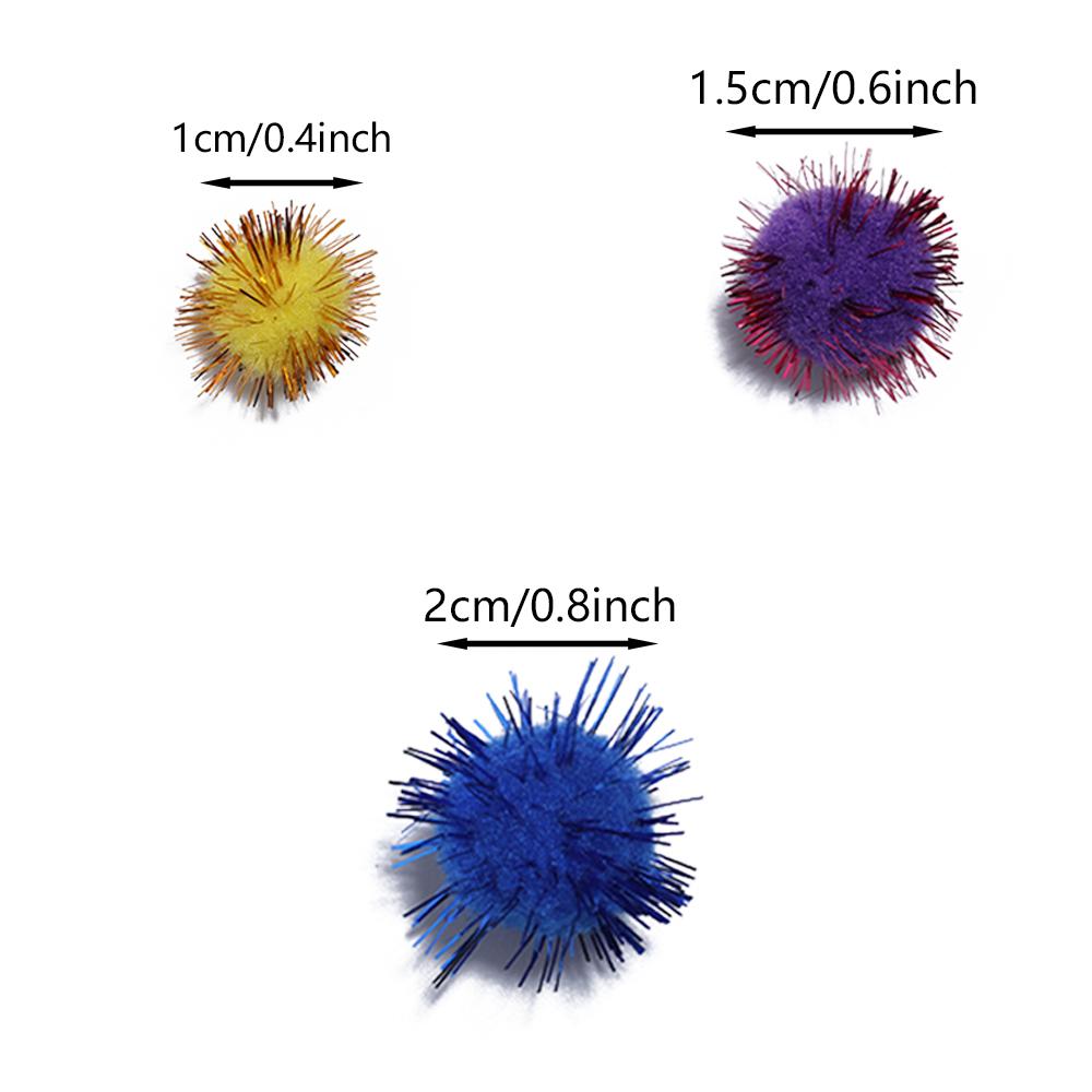 10-35g Glitter Soft Pompom Colorful Fluffy Plush Balls For DIY Handmade Home Party Christmas Hats Tree Decoration Accessories