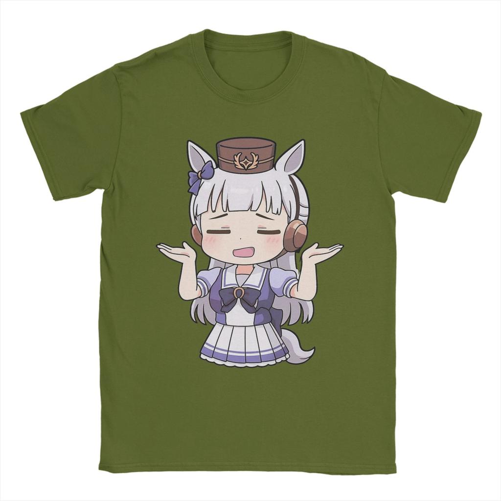 Mens Womens Gold Ship Meme Chibi From Uma Musume Pretty Derby Shirt 100% Cotton Graphic T-Shirt  Clothing Outfits