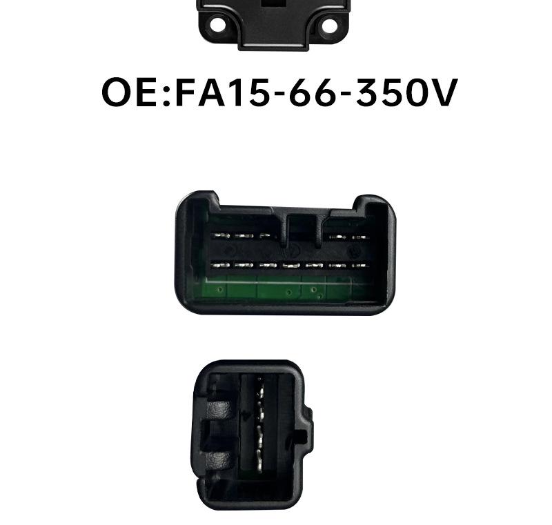 FA15-66-350V Front Left Low-End Auto Window Regulator Switch for 3rd Gen Haima Family.