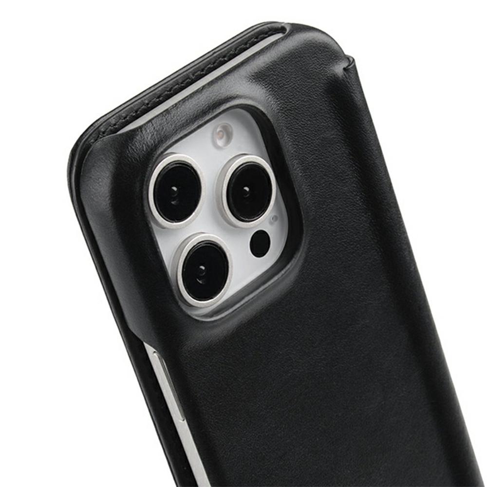 MELKCO For iPhone 16 Pro Max Case Compatible with MagSafe Card Slots Genuine Cow Leather Phone Cover