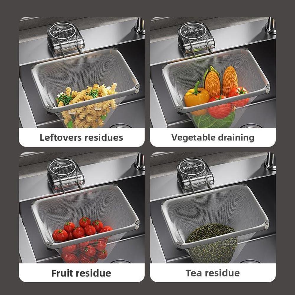 Spülbecken Sieb Spülbeckenfilter Gestell Abnehmbares Müllfilter Regal Hochwertiger Filterbeutel Küche