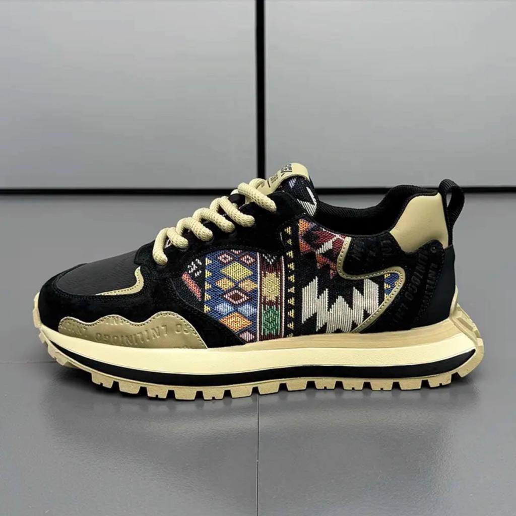 Herrenschuhe Plateau-Sneaker Weiche Schuhe mit Höhenerhöhung Mode Outdoor-Laufschuhe Luxus Schnürschuhe Herren Freizeitschuhe Tenis