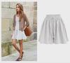 Dámské nadměrné šortky s širokými nohavicemi z šifonu - Letní elastický pas ležérní korejský styl