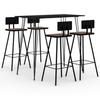 VidaXL 5-Piece Bar Set Bistro Furniture Pub Furniture Table and Bar Stools Counter Set Restaurant 3057829