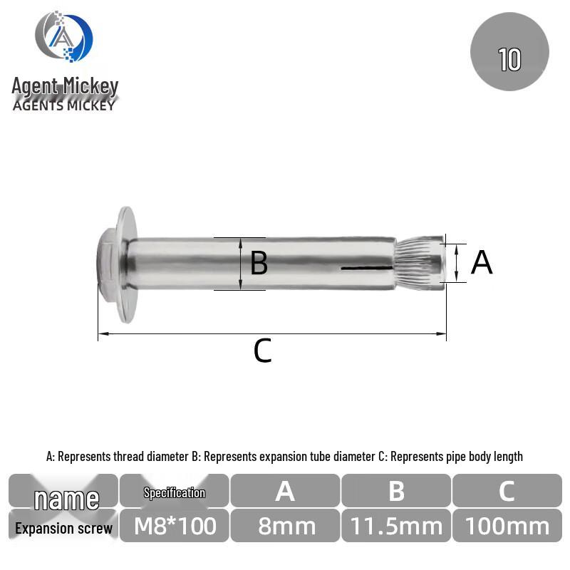 Agents Mickey 304 Stainless Steel Internal Expansion Screws