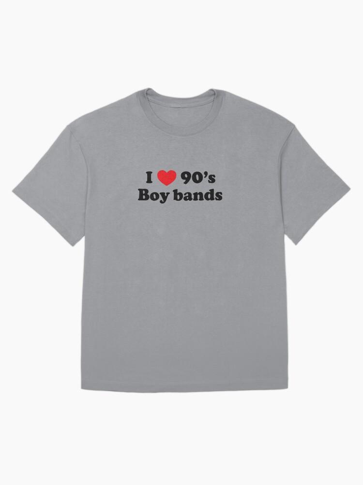 Westlife I Love 90's Boy Bands Black Red Oversized T-Shirt