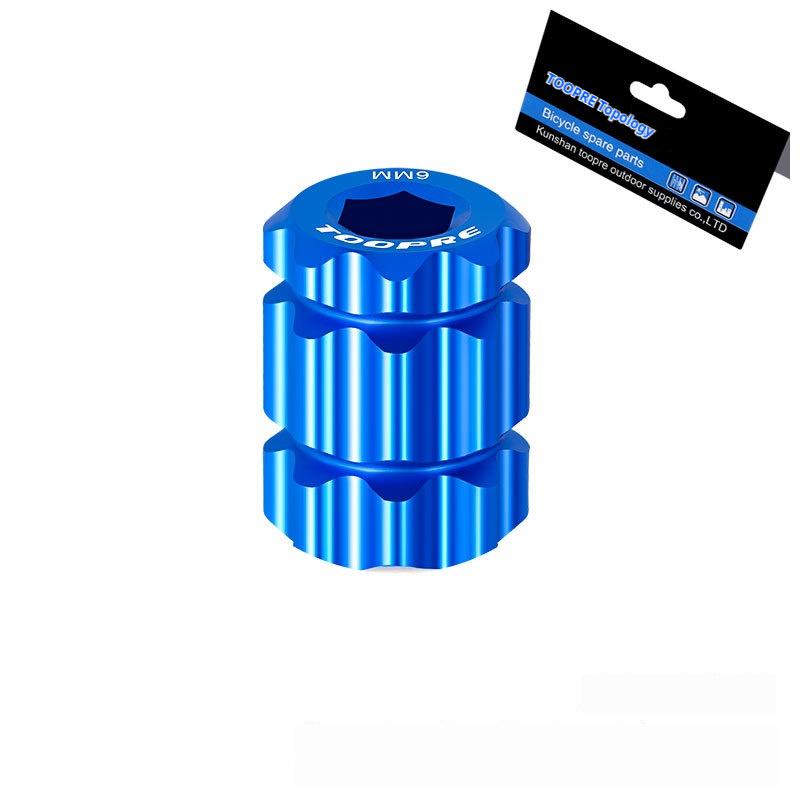 

Hollowtech Crank Removal Tool Bike Crank Cap Wrench 5 Point Mountain Bike Crank Preload Cap Tool Aluminum Alloy Crankset Install синій