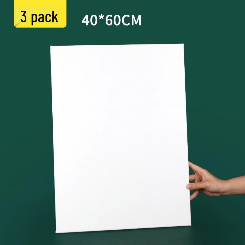 Long Strip Solid Wood Framed Canvas: Rectangle Acrylic Painting On Pure Cotton Linen