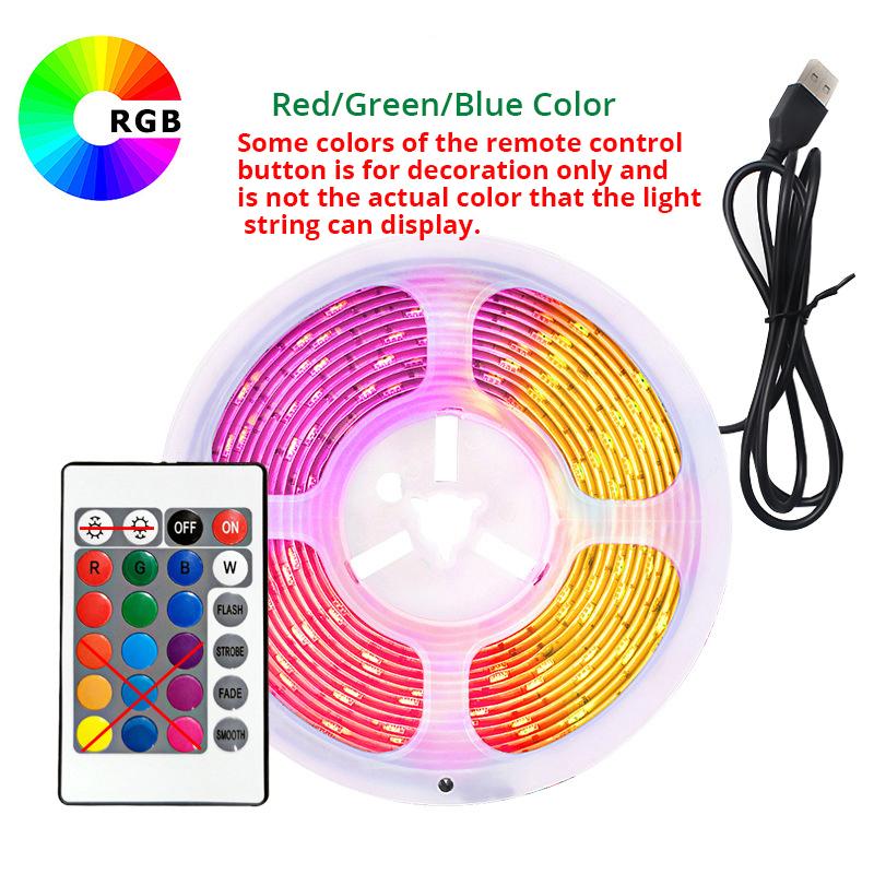 10m Usb 2835 Led Strip Light Rgb Remote Control Lights Flexible Lamp Tape Ribbon Tv Desktop Screen Back Light Diode Tape