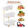 Fruit Bowl for Kitchen Counter 3 Tier Acrylic Fruit Basket with Serving Bowls and Metal Stand Tiered Serving Bowls for