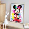 Disney Diamond Painting Minnie Mouse Splatter Graffiti Style Illustration Mosaic Embroidery Diamond Painting Cross Stitch Home Decoration 5D DIY