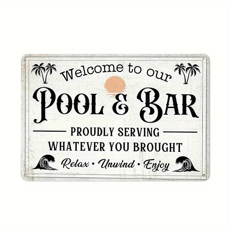 

Proudly Serving Whatever You Brought Metal Sign for Bar & Outdoor Gathering Decor 20x30cm（7.8x11.8inch）