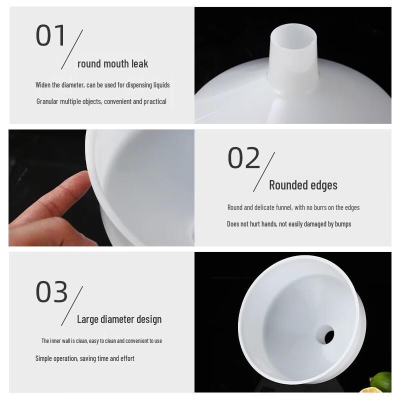 Thickened White Plastic Funnel