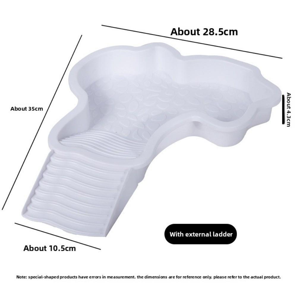 Plastová vana pro koupání želv s žebříkem Dekorace do akvária Nový bazén s vodou pro želvy Potřeby pro želvy