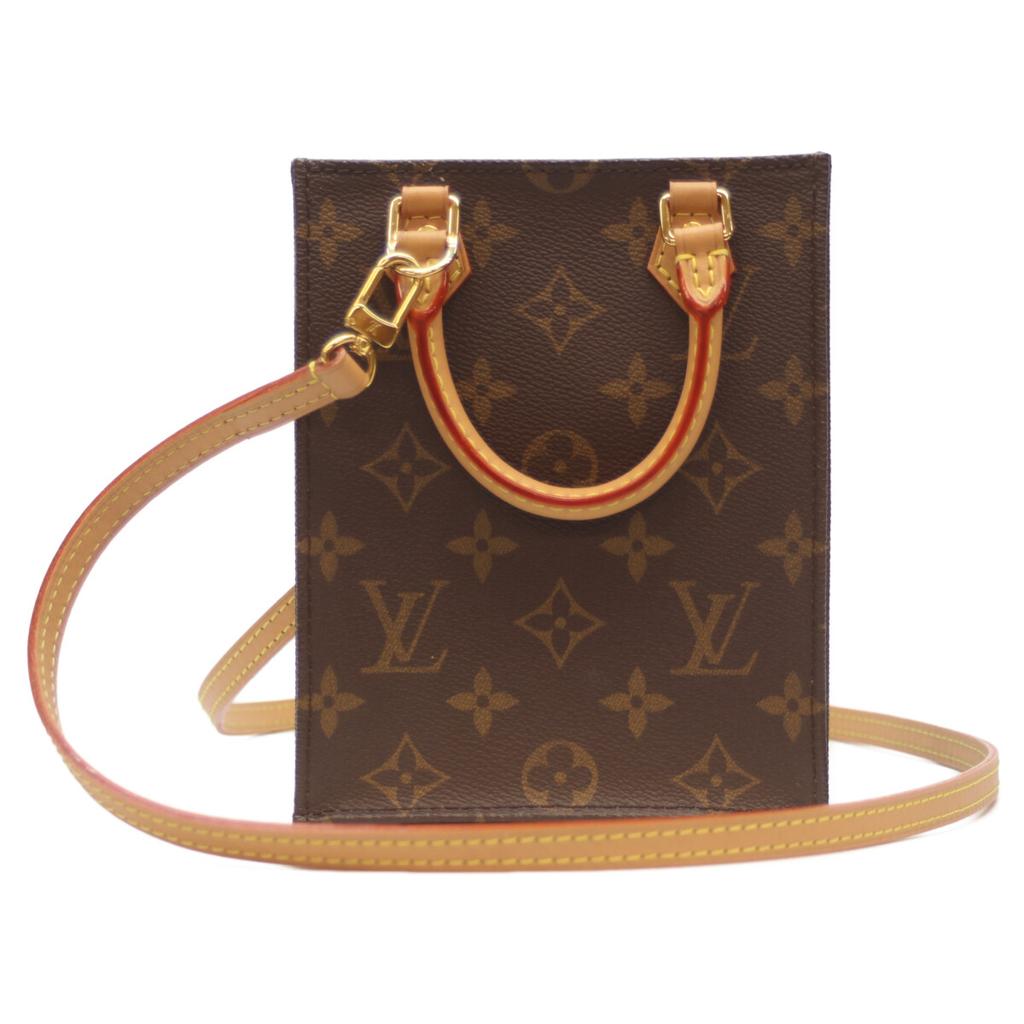 LOUIS VUITTON M81295 Monogram Petite Sac Pla Shoulder bag BrownUsed
