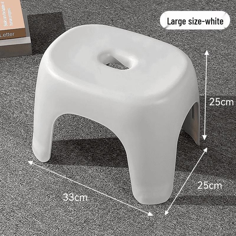 Durable Non-Slip Plastic Bathroom Stool for Shoes and Small Coffee Table