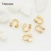 4.5x4mm 14K Gold Plated Wire Guardian Wire Protectors Loops U Shaped End Caps For Jewelry Making DIY Accessories