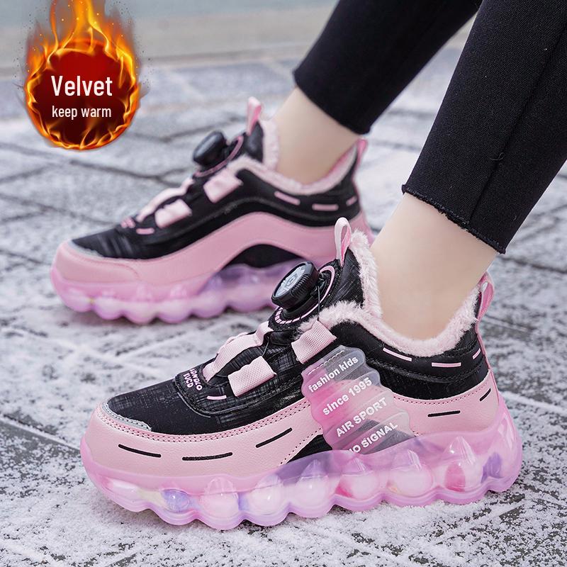 2025 Herbst/Winter Leder-Sportschuhe für Mädchen mit Drehverschluss