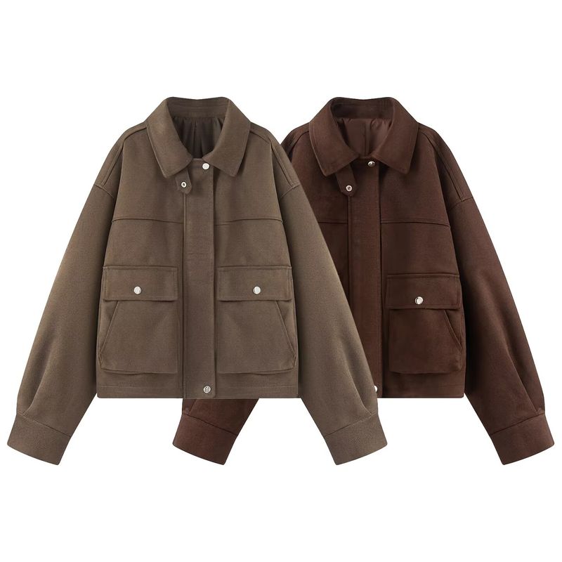 Za New Fall Women's Clothing 2025 Fashion Wind Fashion Minimalist Pure Leather Pilot Jacket Outwear 8073253