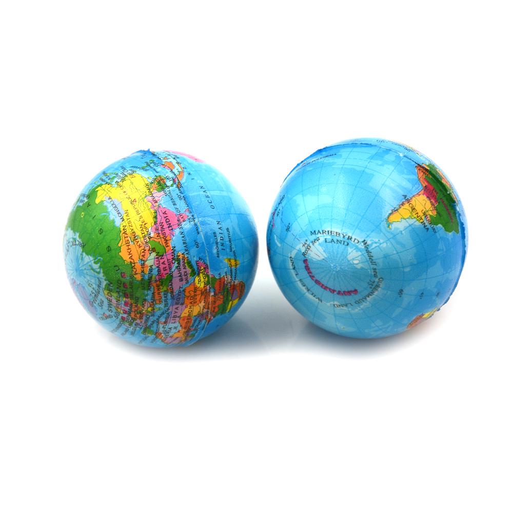 7.6Cm Stress Relief World Map Foam Ball Toy Palm Ball Planet Earth Ball Toy